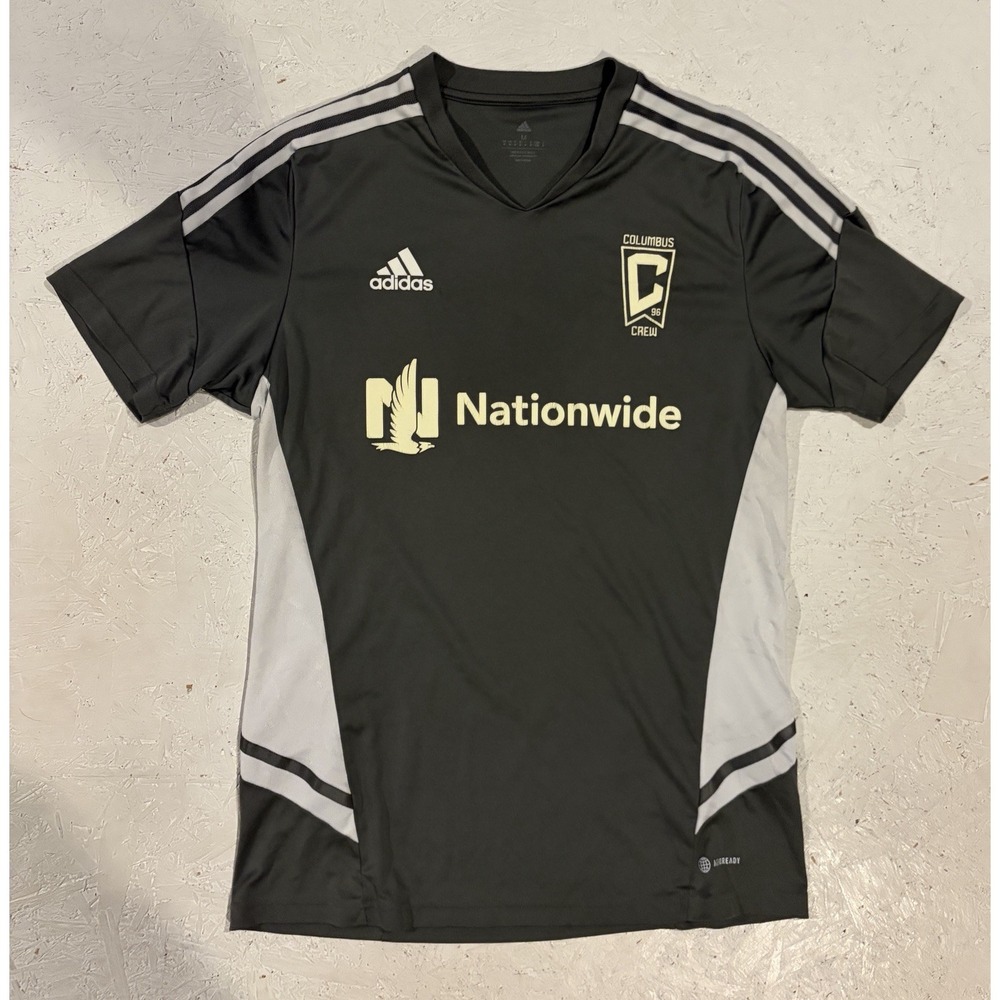 Adidas Columbus Crew SC Soccer Jersey Men's M Gray Nationwide MLS AEROREADY